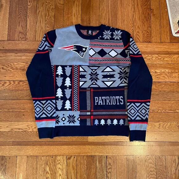 Y2K Christmas‎ Patriots Sweater - Picture 1 of 8